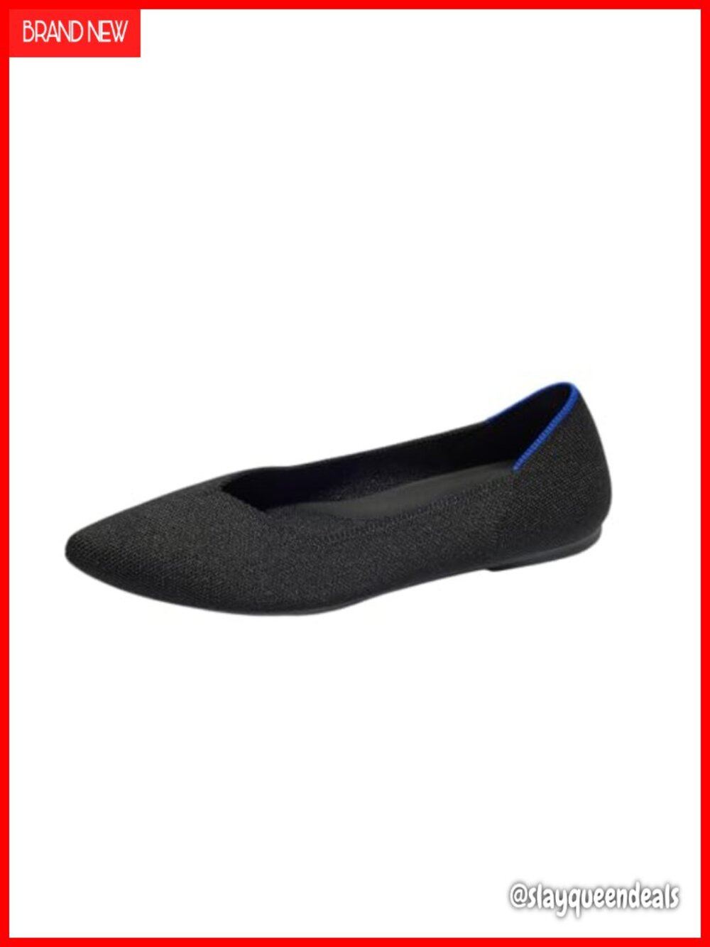 Pointed Toe Knit Ballet Flat Slip-On Business Casual Office Wear